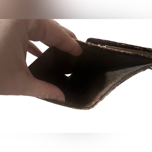 Burberry Vintage Kisslock Nova Check Beige Canvas Leather Wallet - Picture 4 of 10